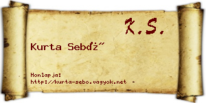 Kurta Sebő névjegykártya